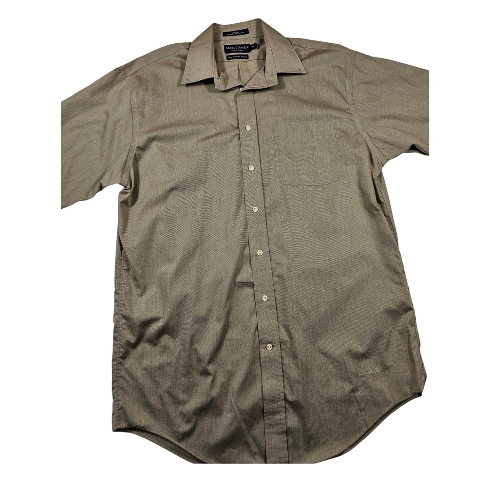 Daniel Cremieux Collection Mens Medium Tan Italian Fabric Short Sleeve‎ Shirt